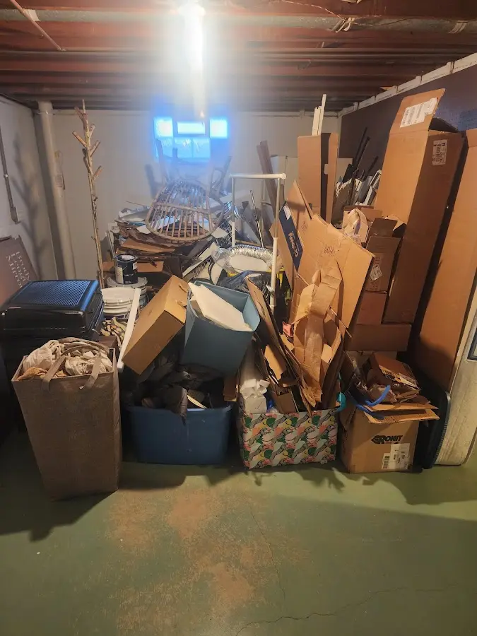 Roll-off dumpster container at job site for Concrete Dumpster Rental in Heath